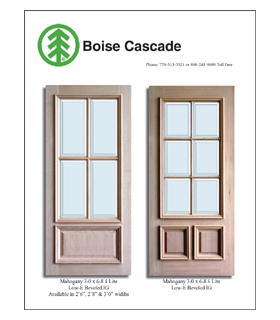 Boise Cascade - Mahogany Doors