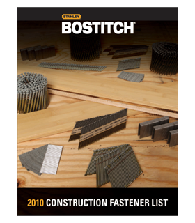 Bostitch Tools - Construction Fastener List