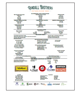 Randall Brothers - Product Summary Sheet