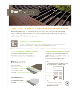 Trex Decking - Elevations Comparison Info